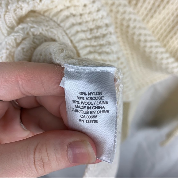 RW&CO Cowl Neck Knit Sweater Dress in Crème - Picture 8 of 8